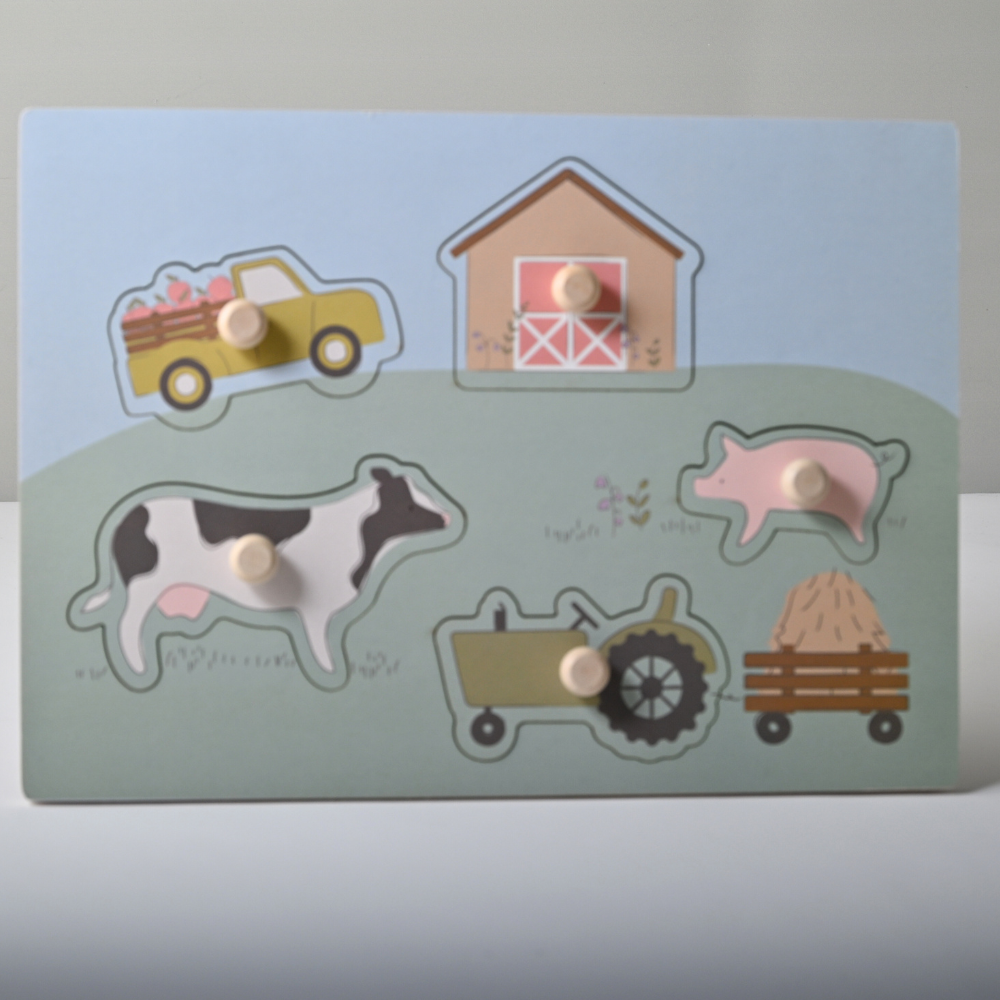 Tiny Orchard Baby Wooden Puzzle - FARM
